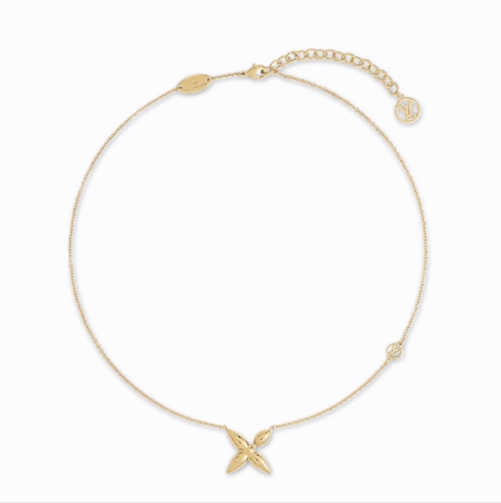 BNIB!!! Louis Vuitton Louisette Pendant Necklace MONOGRAM GOLD LV Authenticated - Picture 4 of 16